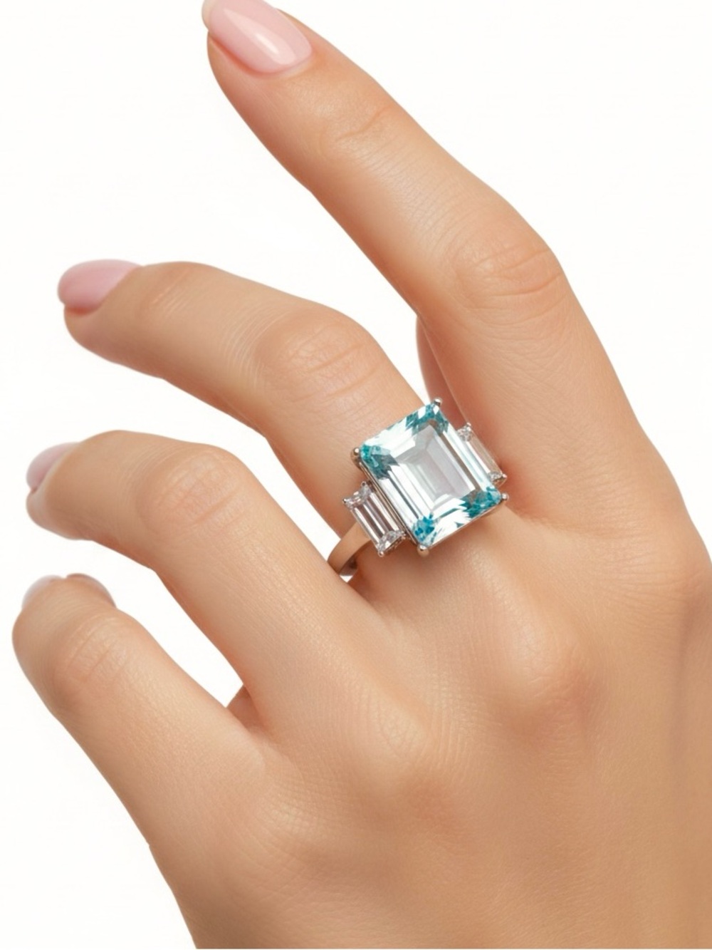 STAINLESS STEEL SEA BLUE RING - Picture 11 of 12
